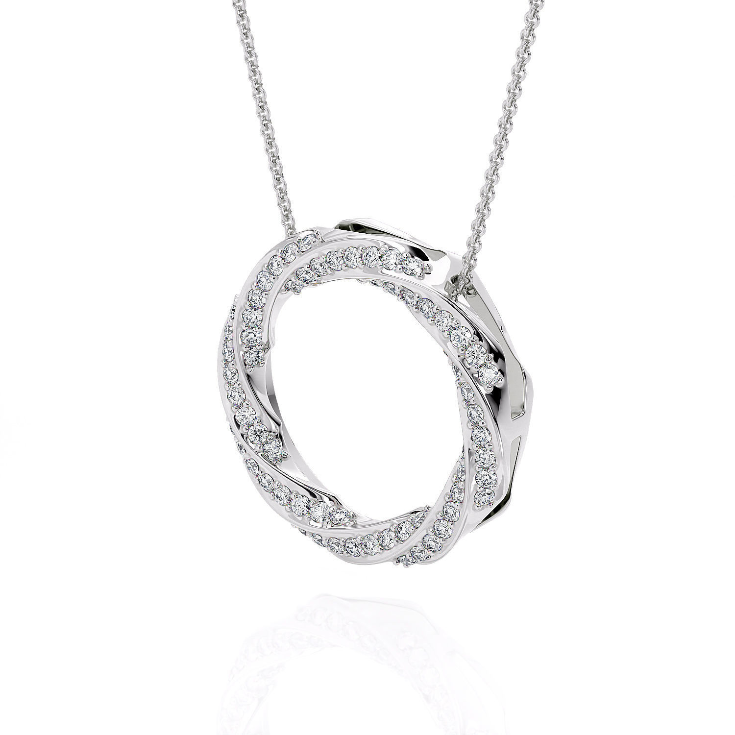 Jewelry Spiralle Pendant with stones 3D print model_12