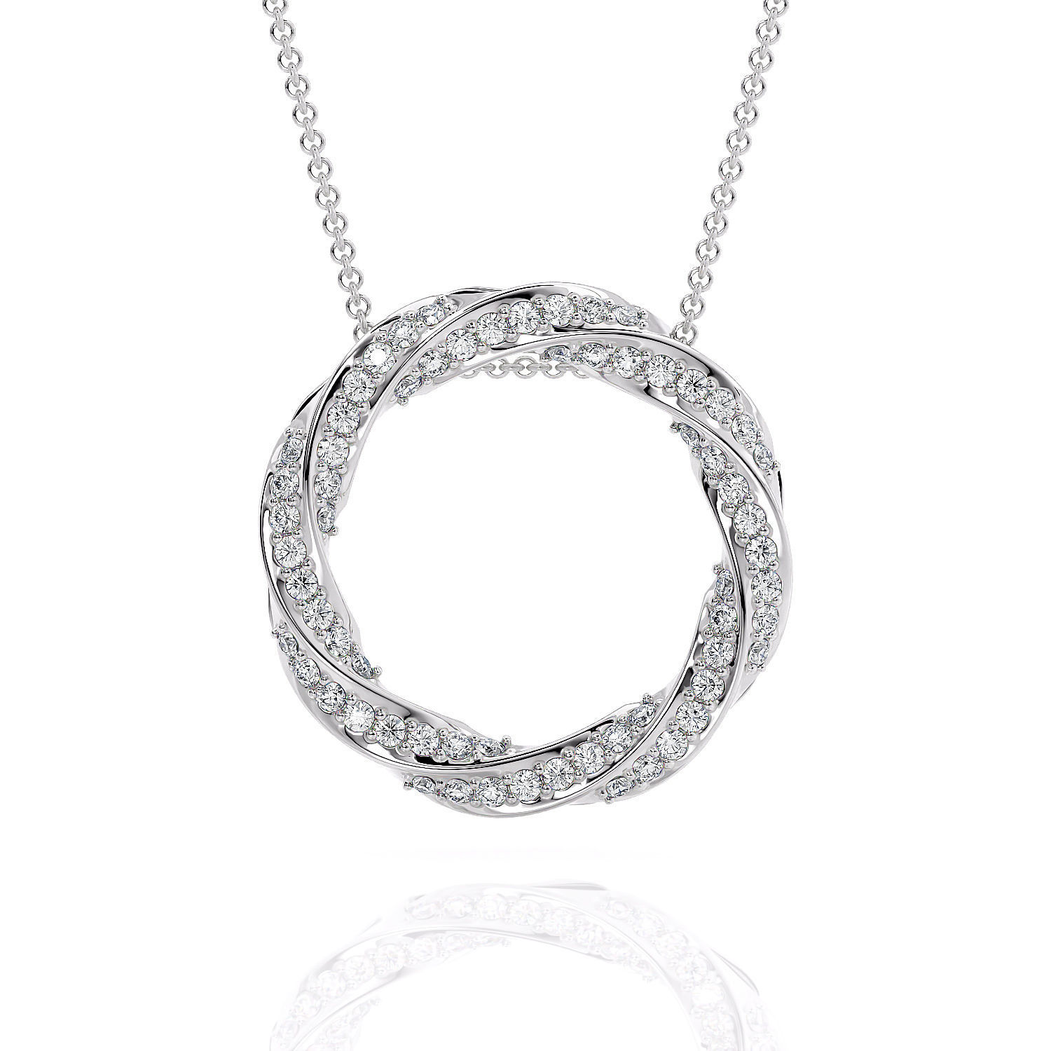 Jewelry Spiralle Pendant with stones 3D print model_9