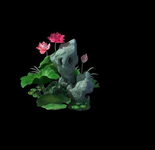 Game model - Hanging Garden - Fairy Clouds flowers 3D model