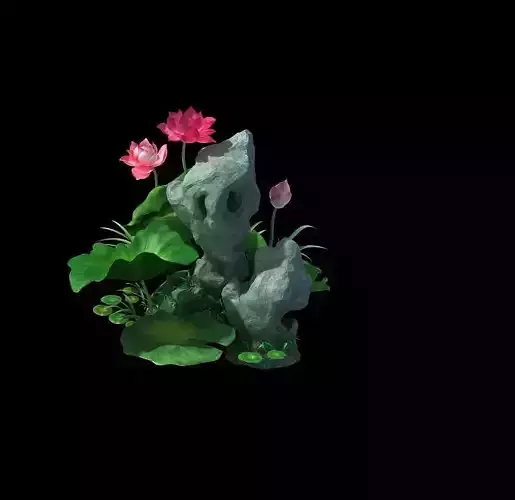 Game model - Hanging Garden - Fairy Clouds flowers 3D model