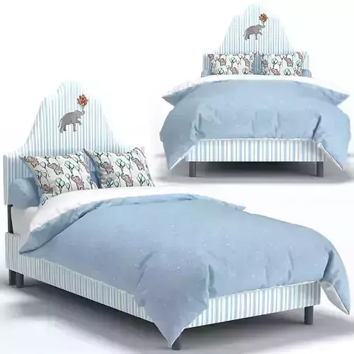 ONE KINGS LANE Elephant Stripe Bed