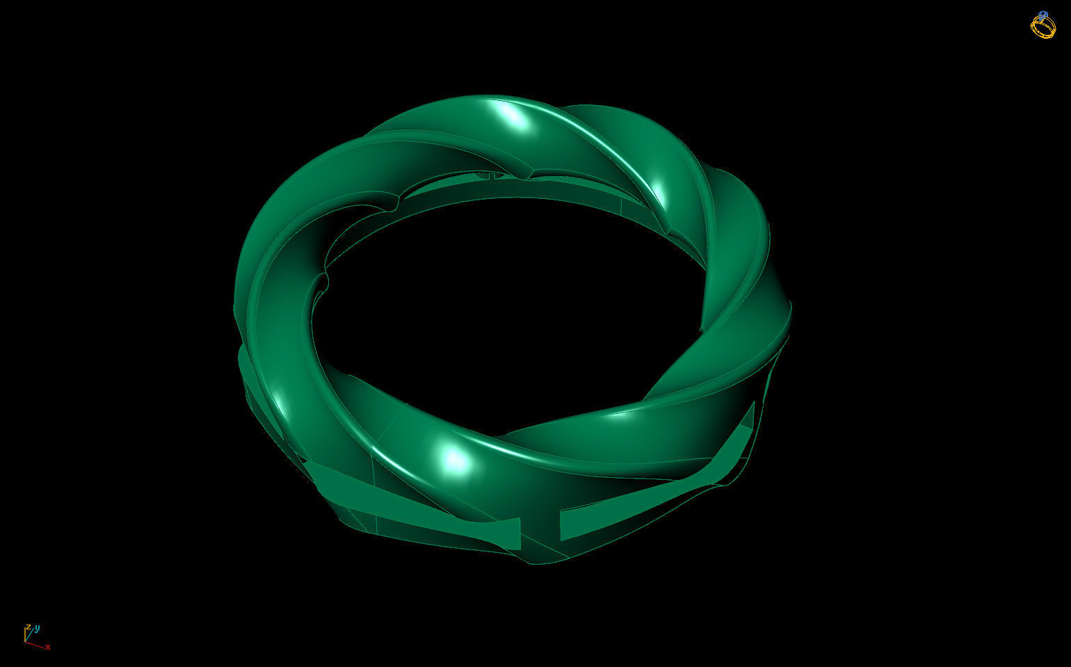 Jewelry Spiralle Pendant Printable model 3D print model_3