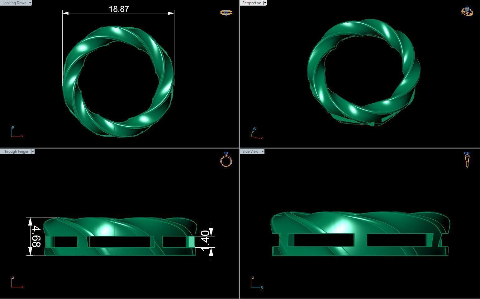 Jewelry Spiralle Pendant Printable model 3D print model_2