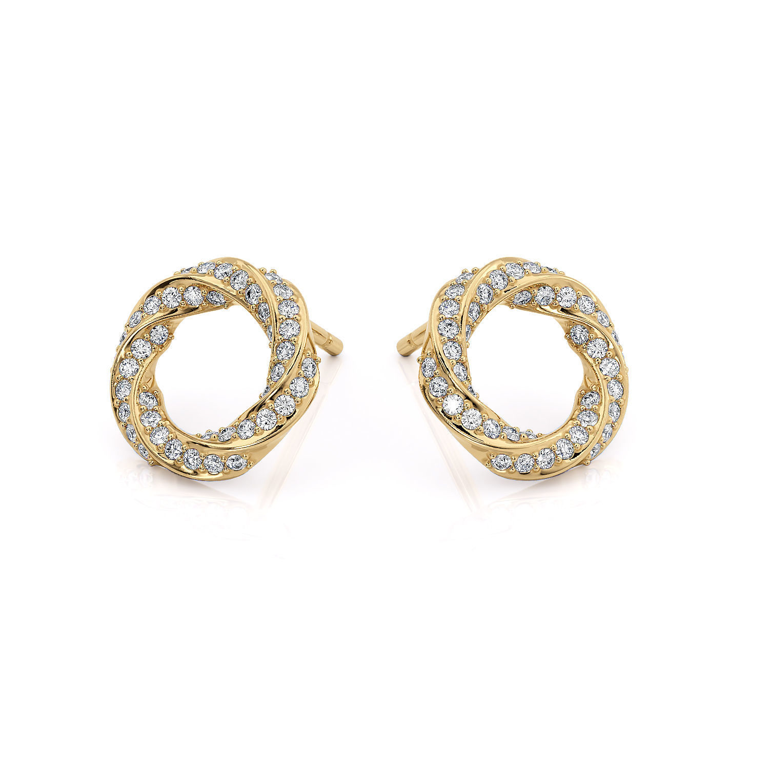 Jewelry Spiralle Earrings with stones Printable model 3D print model_8