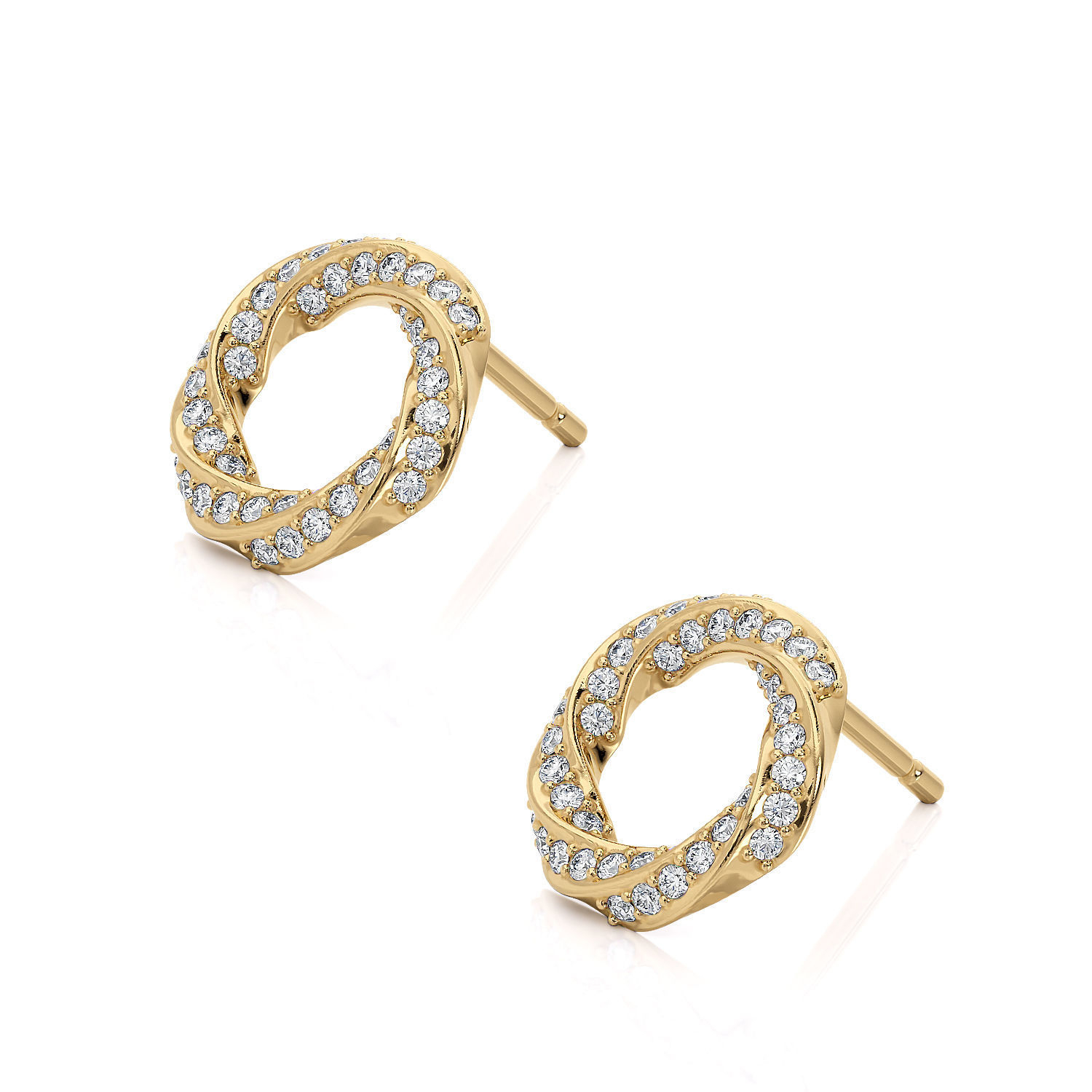 Jewelry Spiralle Earrings with stones Printable model 3D print model_11