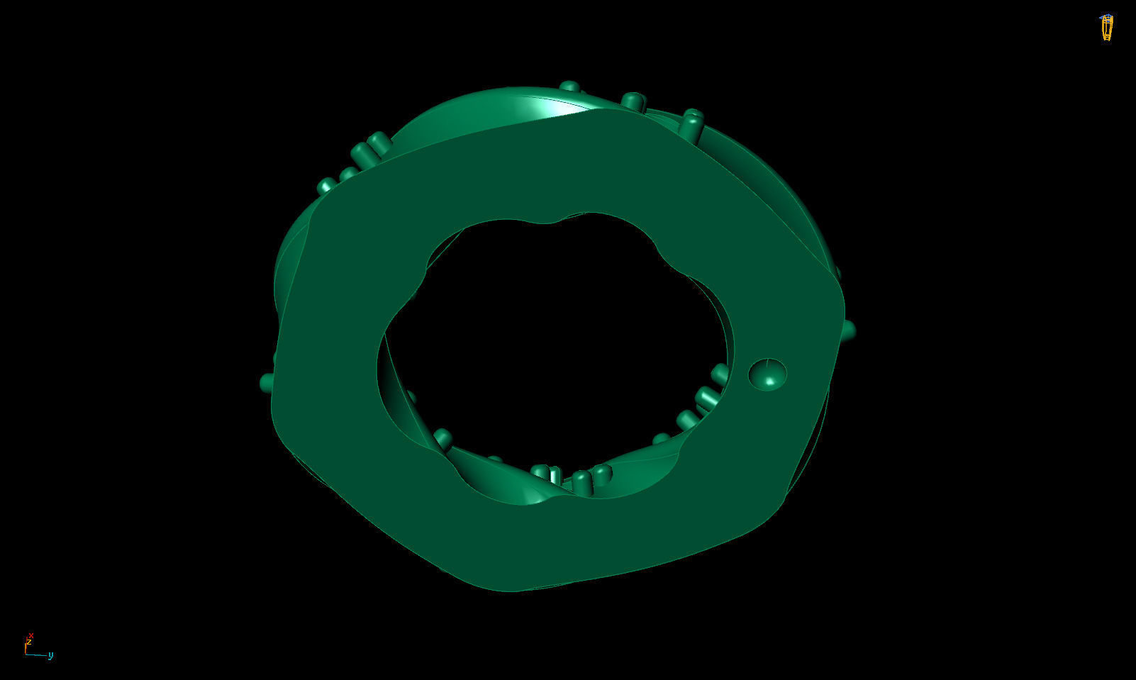 Jewelry Spiralle Earrings with stones Printable model 3D print model_4