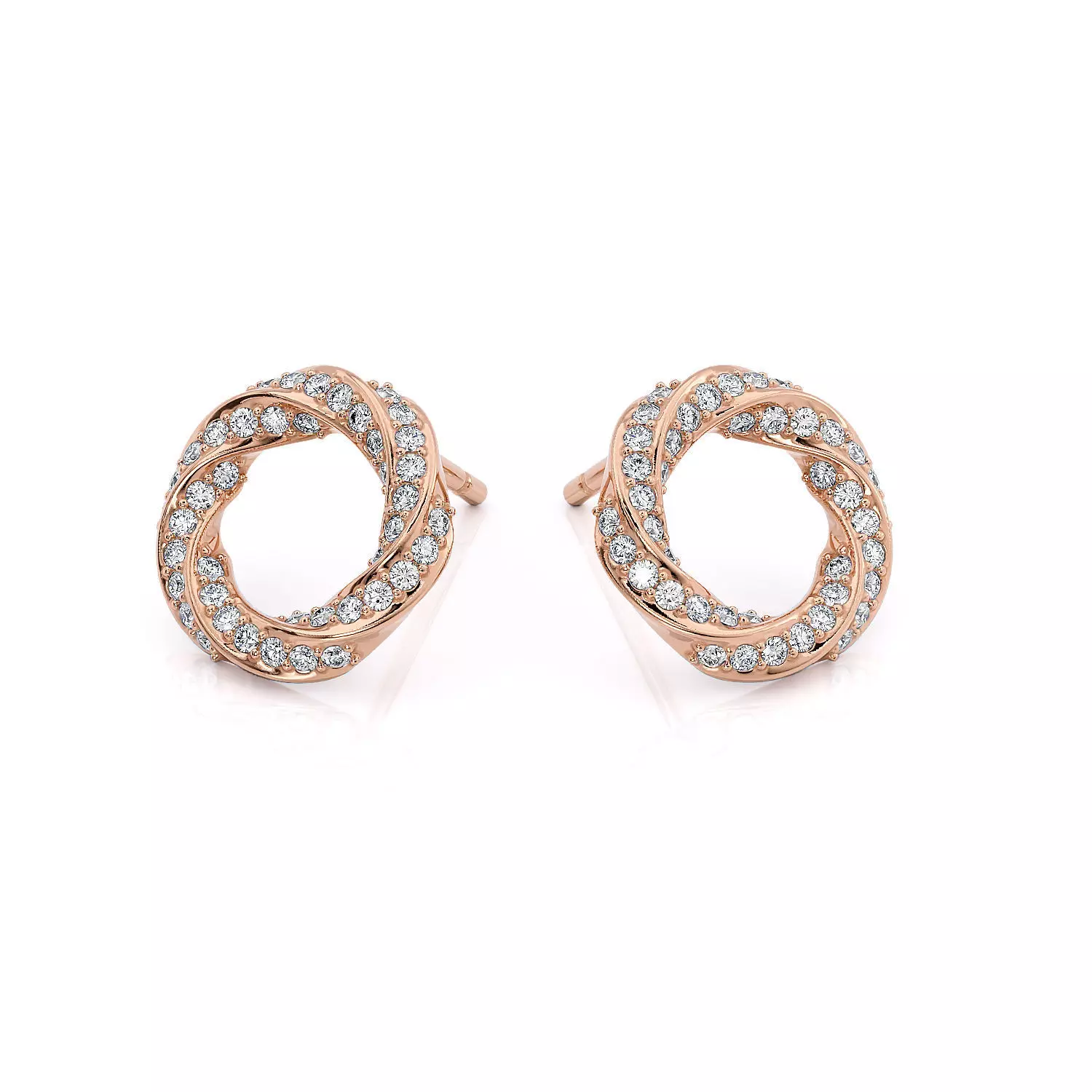 Jewelry Spiralle Earrings with stones Printable model 3D print model_0