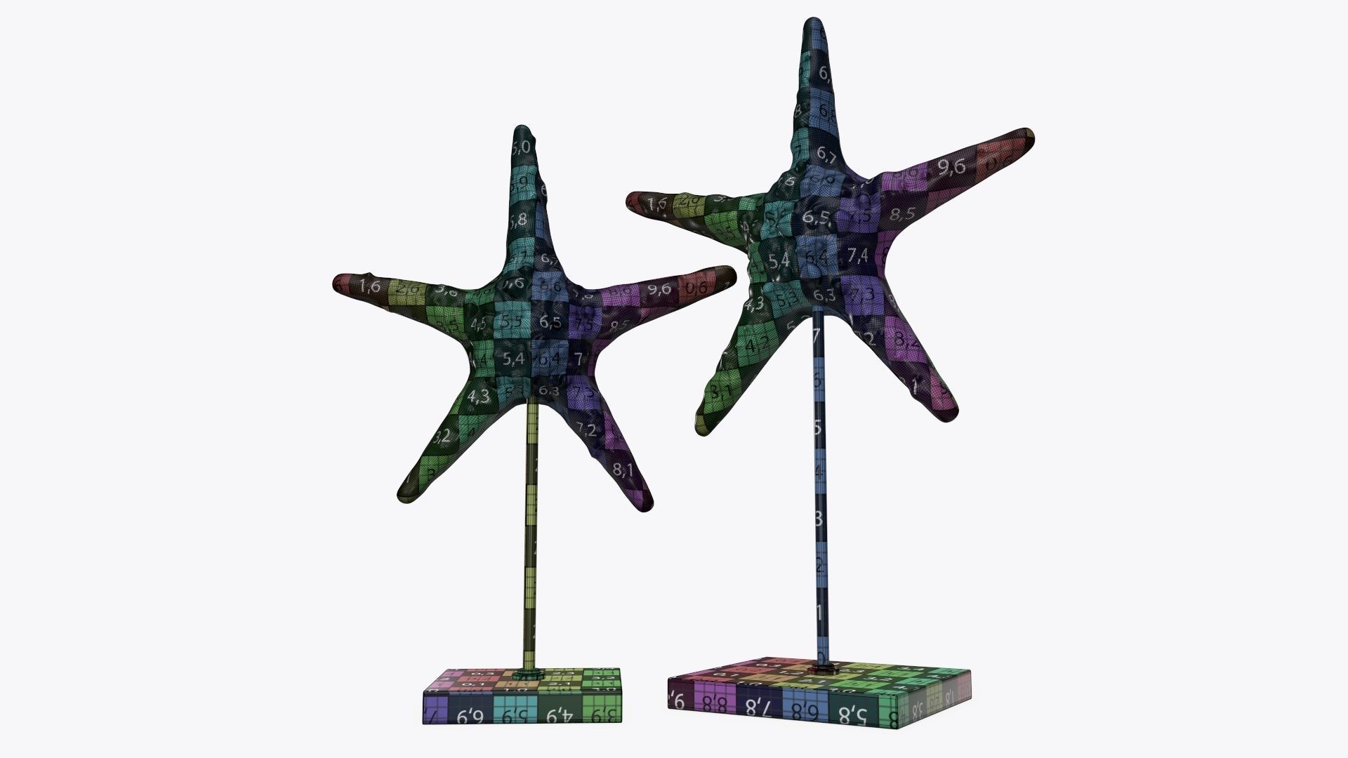 Sea star sculpture 3D model_11
