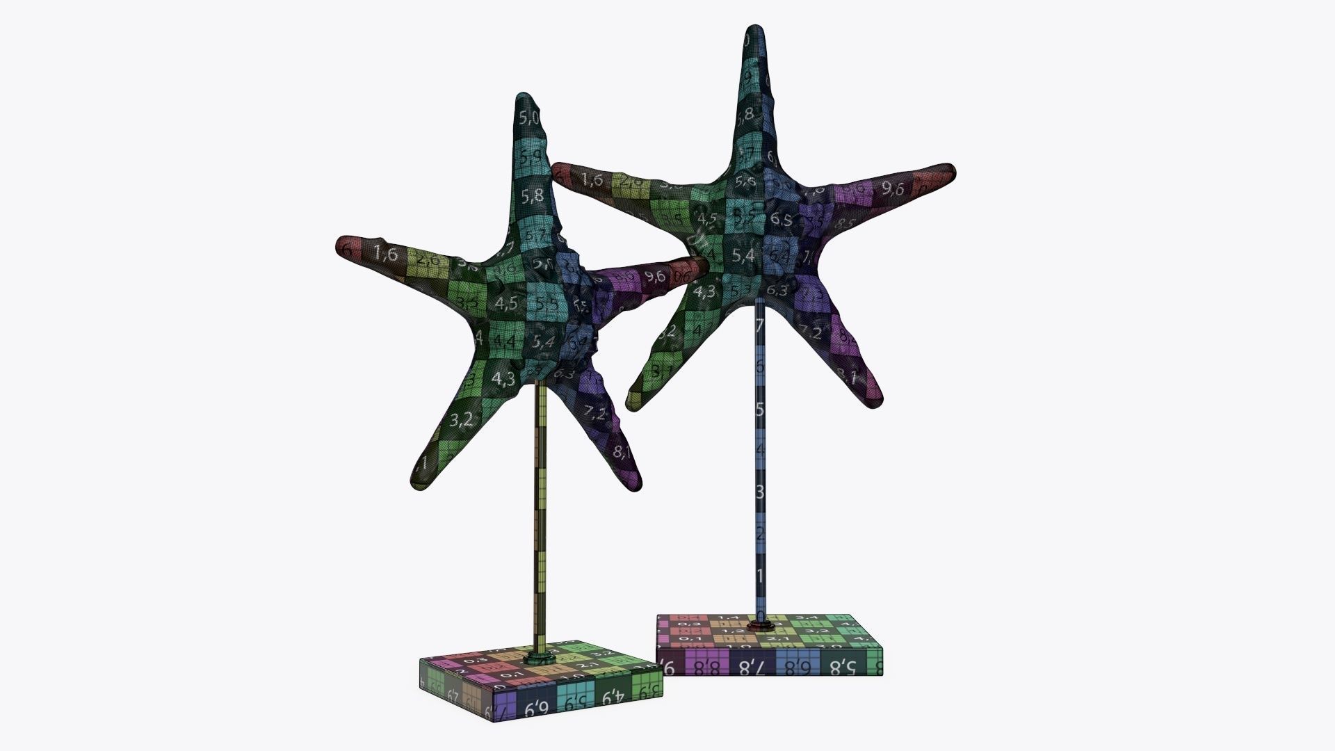 Sea star sculpture 3D model_10