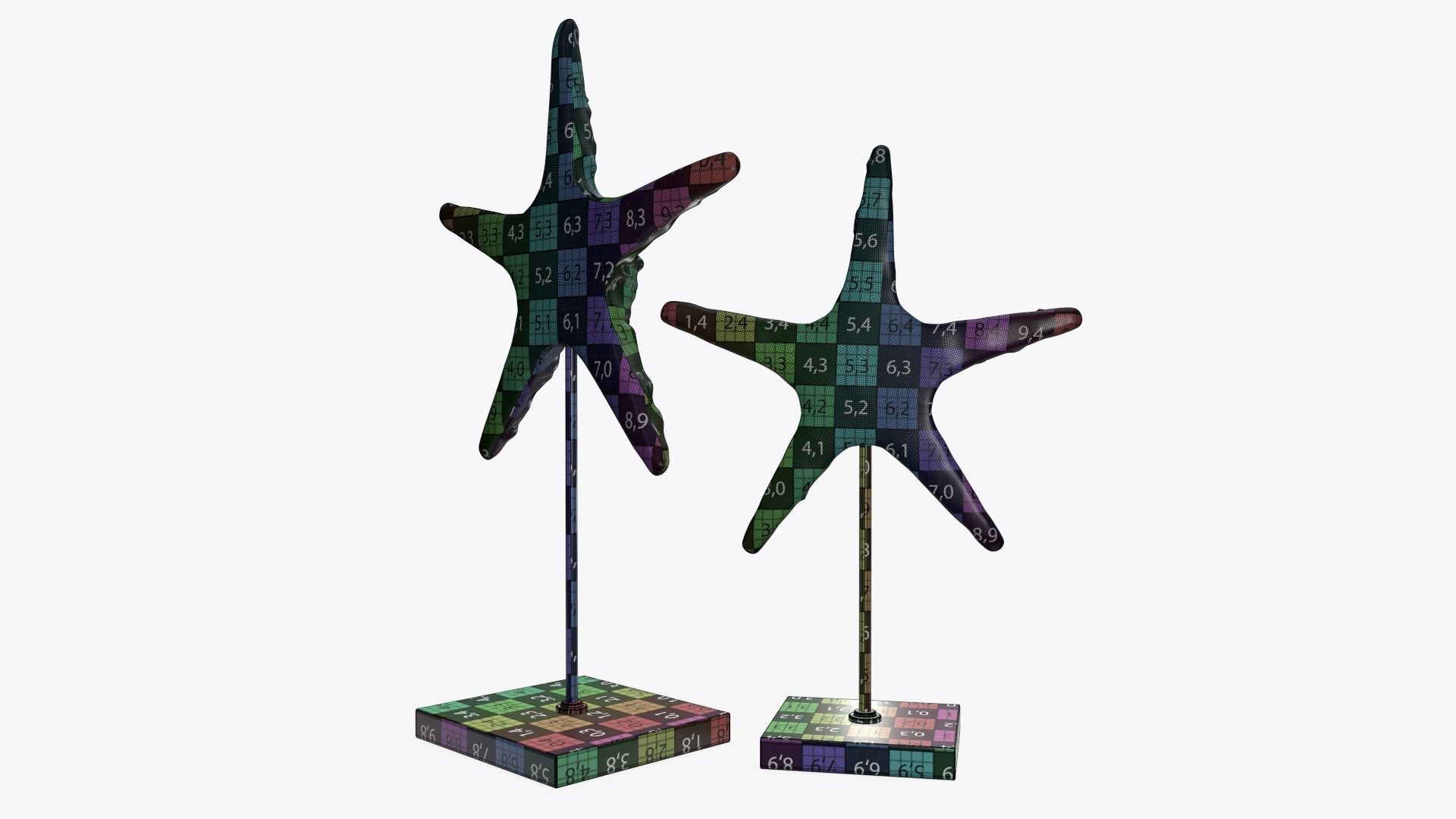 Sea star sculpture 3D model_12