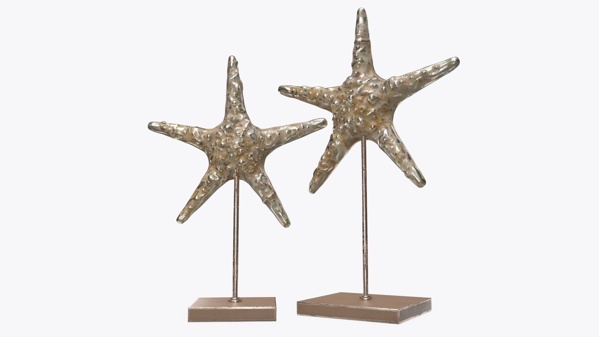 Sea star sculpture 3D model_1