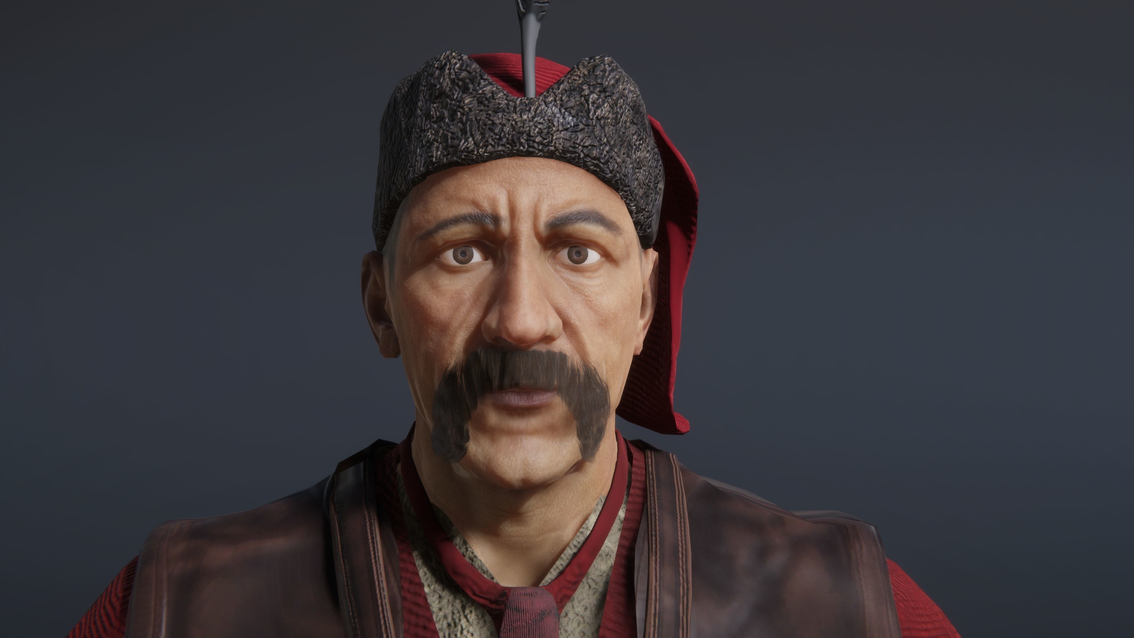 Medieval European Pirate Warriors Low-poly 3D model_7