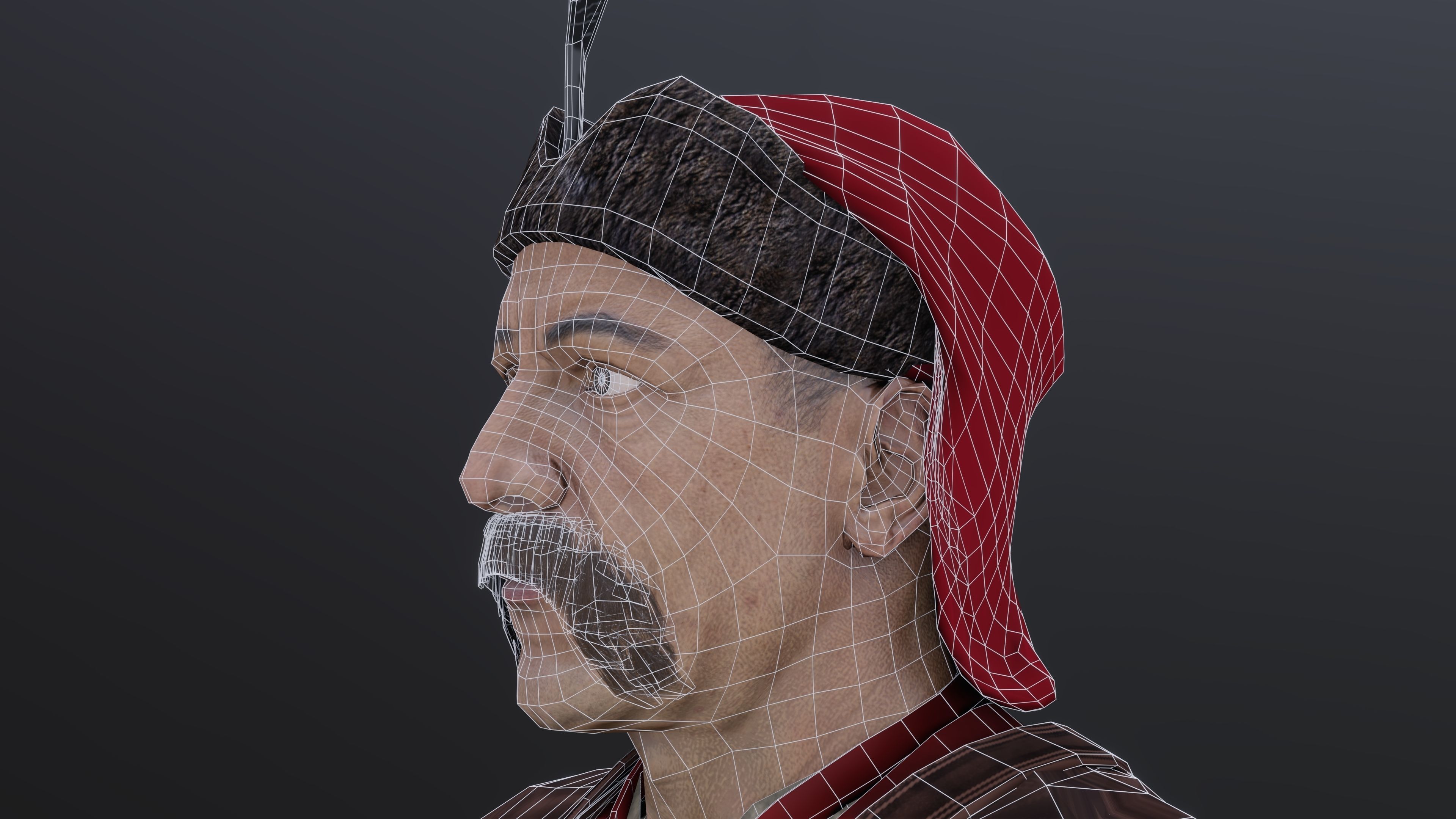 Medieval European Pirate Warriors Low-poly 3D model_22