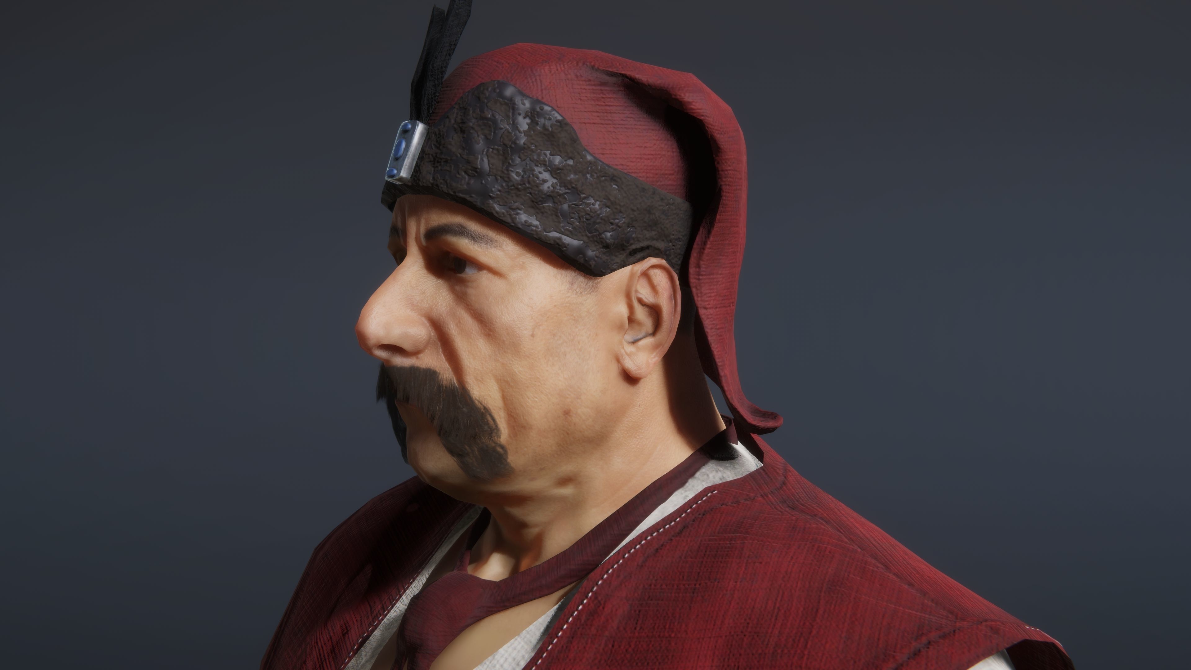 Medieval European Pirate Warriors Low-poly 3D model_10