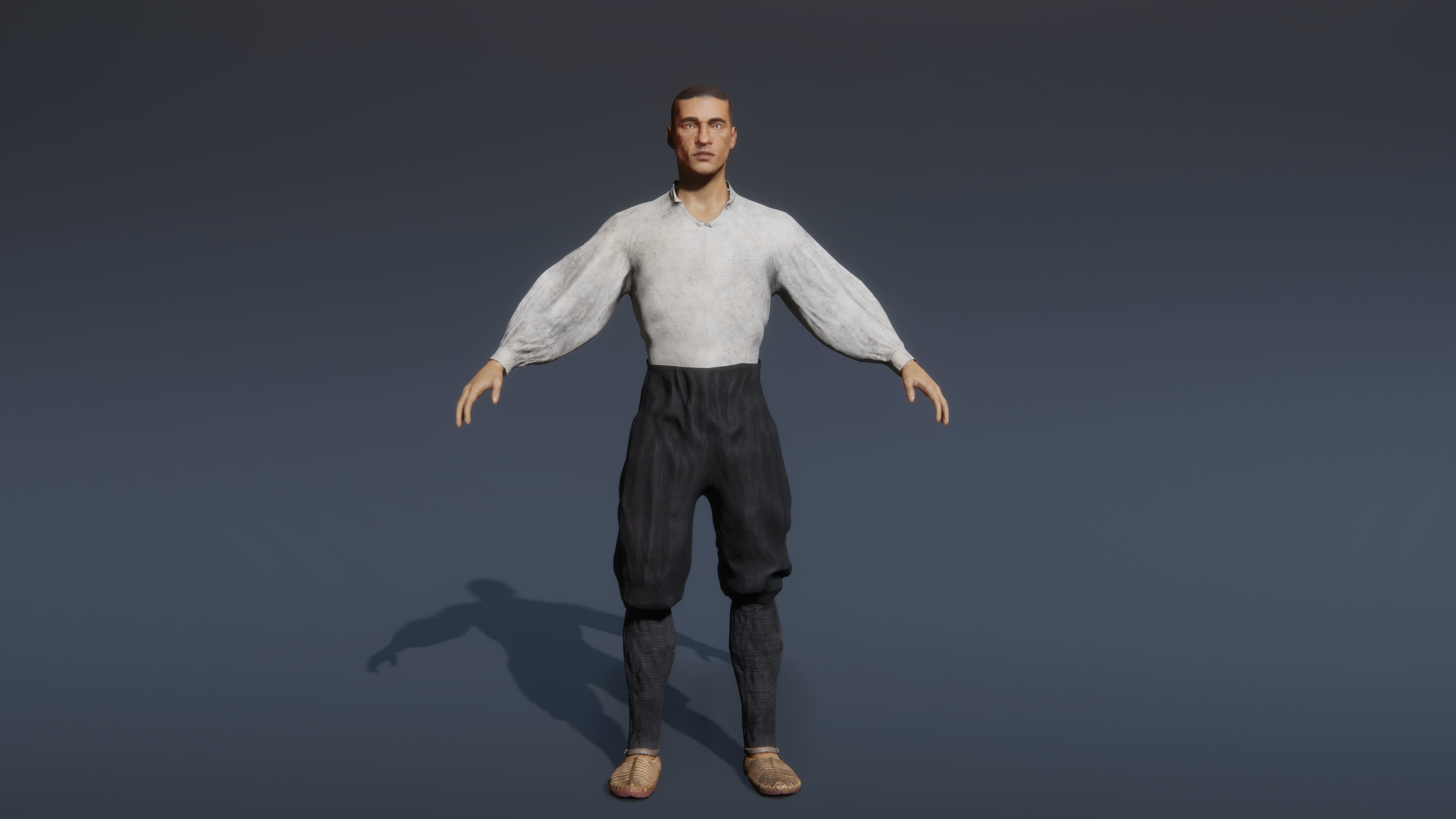 Medieval European Pirate Warriors Low-poly 3D model_14