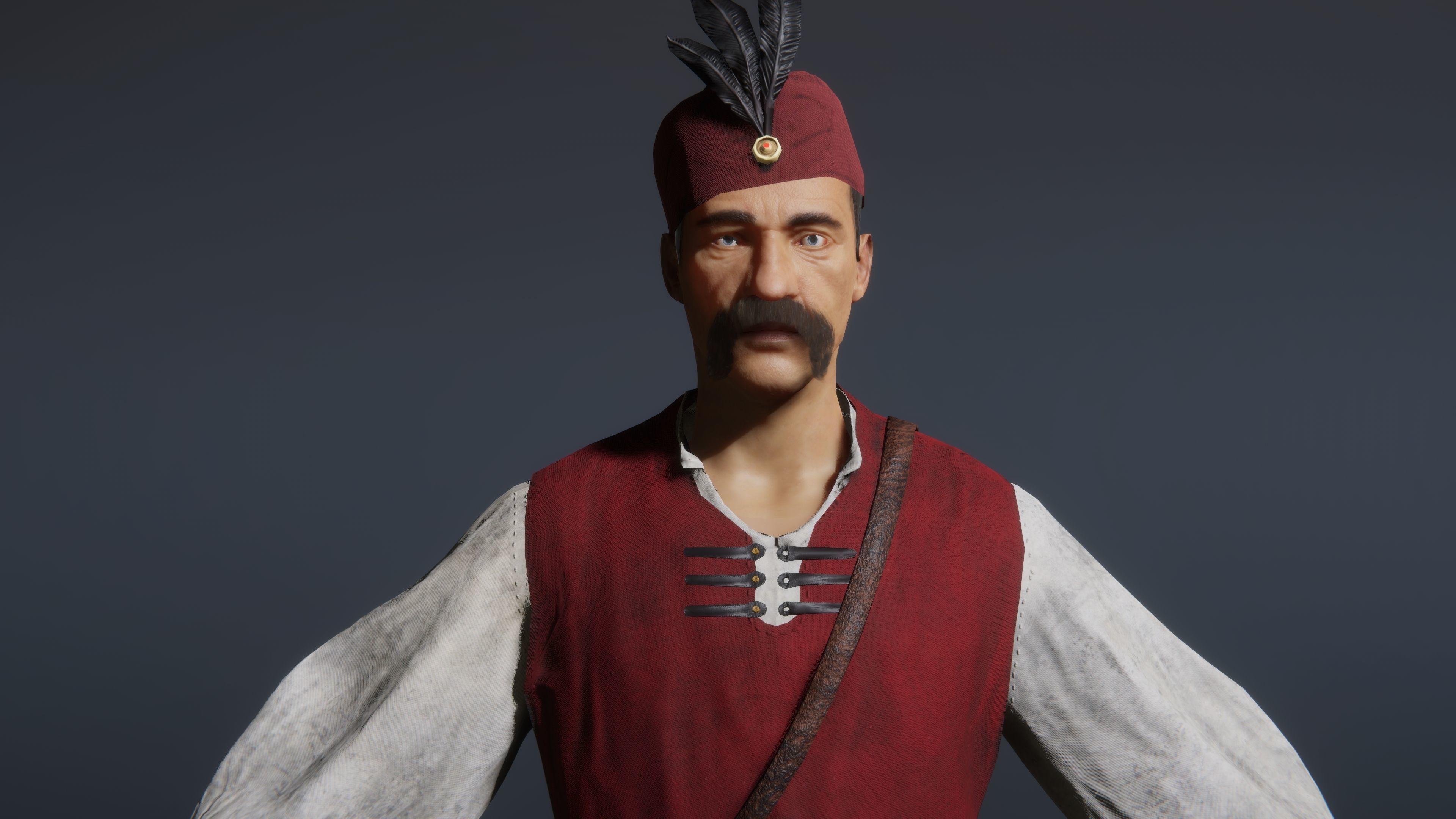 Medieval European Pirate Warriors Low-poly 3D model_6