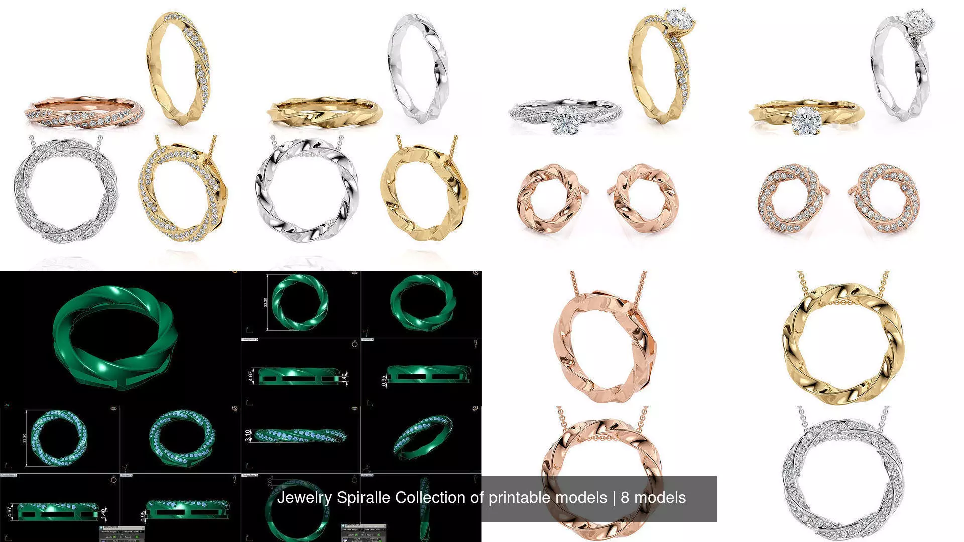 Jewelry Spiralle Collection of printable models _1