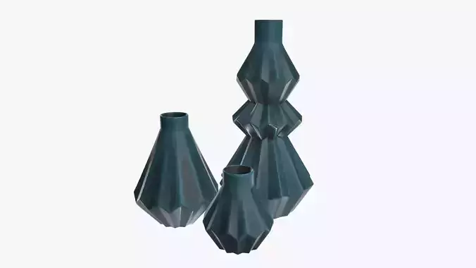 Stone vases shelf decoration