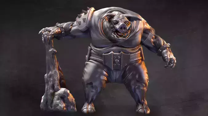 Boar Creature 3D print model