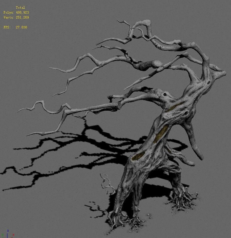 Strange - dead tree 3D model_2