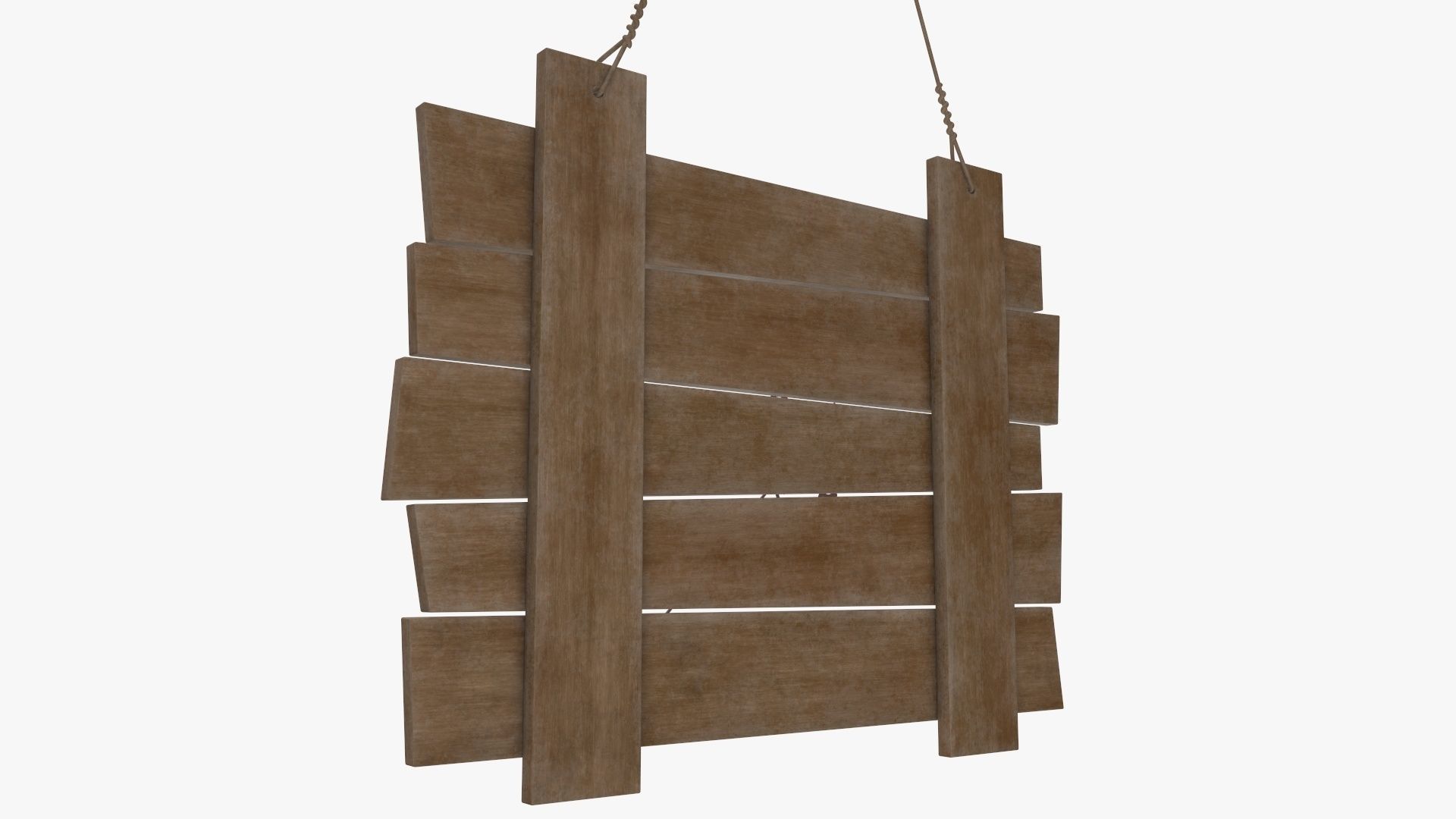 Wooden wall clock modern 3D model_2