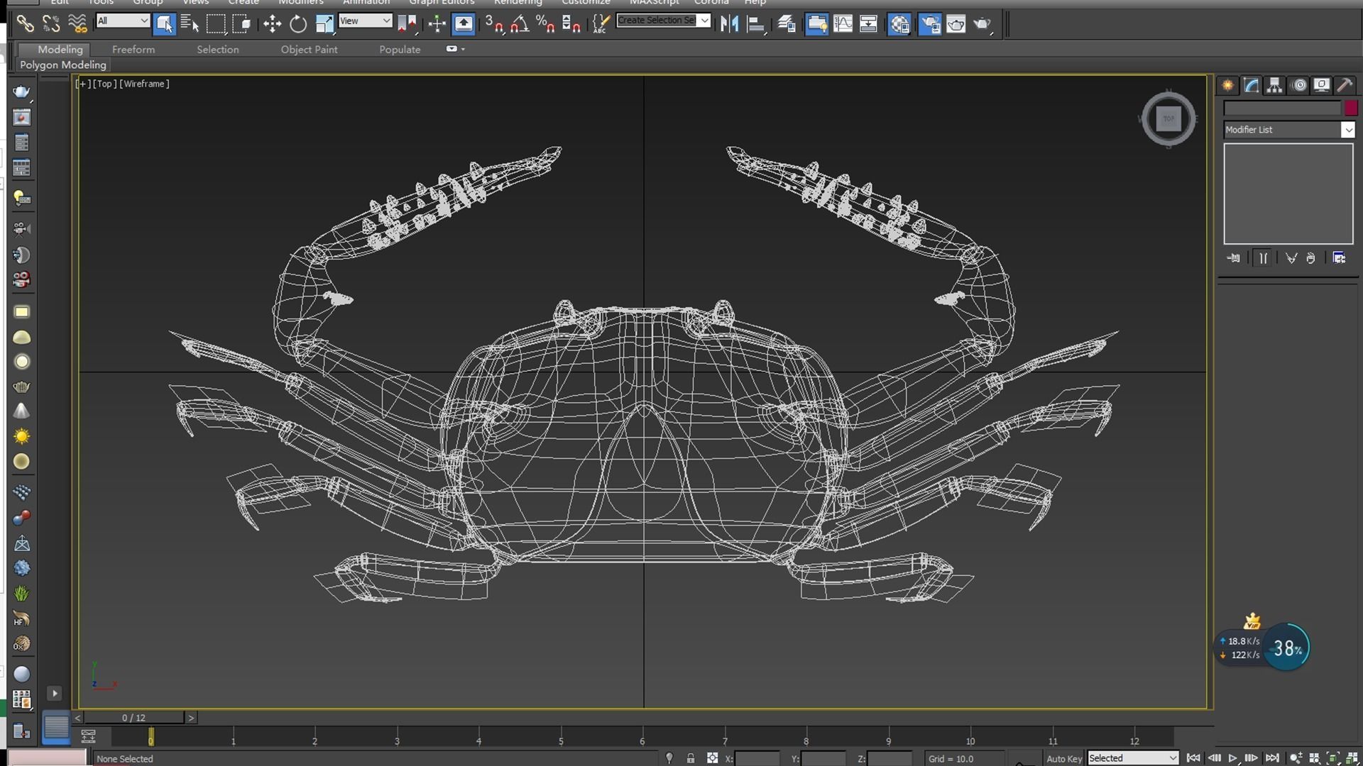 Short bodied crabs with big eyes Low-poly 3D model_9