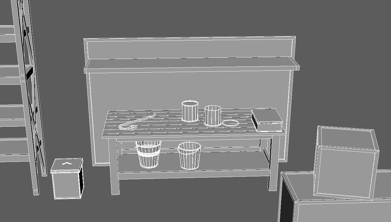 Barn Objects Low-poly 3D model_12