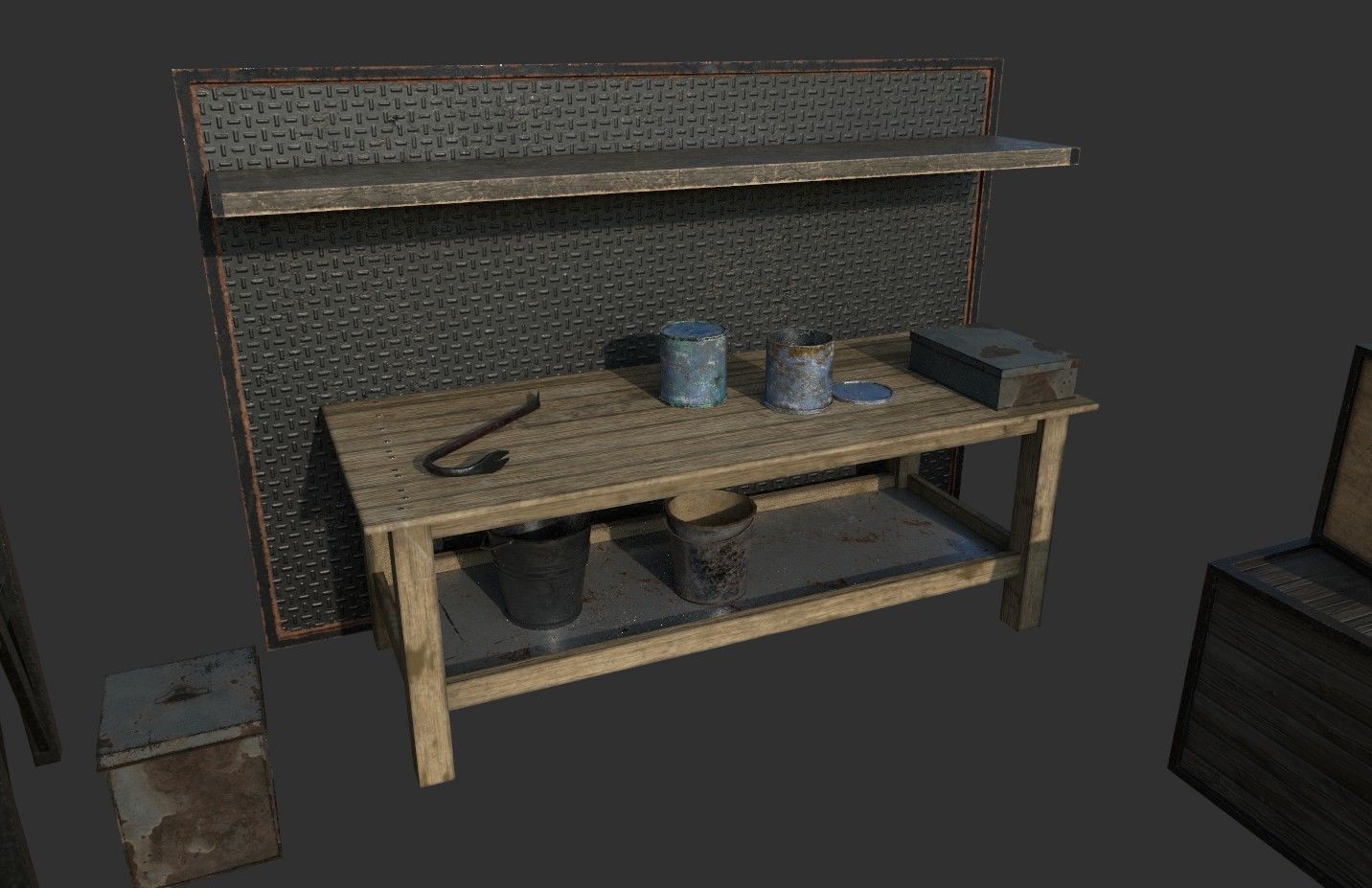 Barn Objects Low-poly 3D model_4