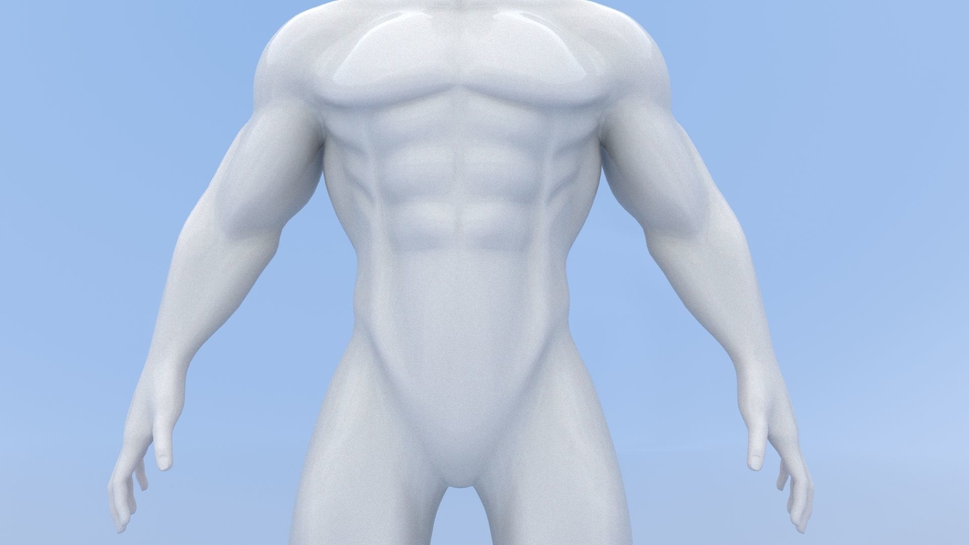 Male Base Mesh Low-poly 3D model_34