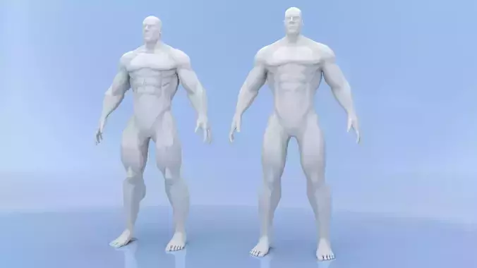 Male Base Mesh Low-poly 3D model