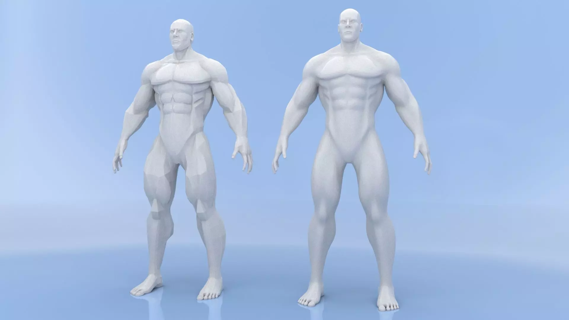 Male Base Mesh Low-poly 3D model_0