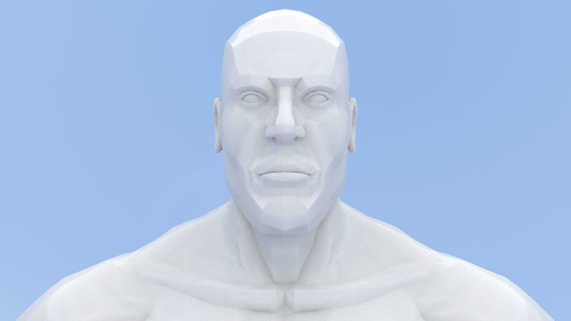 Male Base Mesh Low-poly 3D model_40