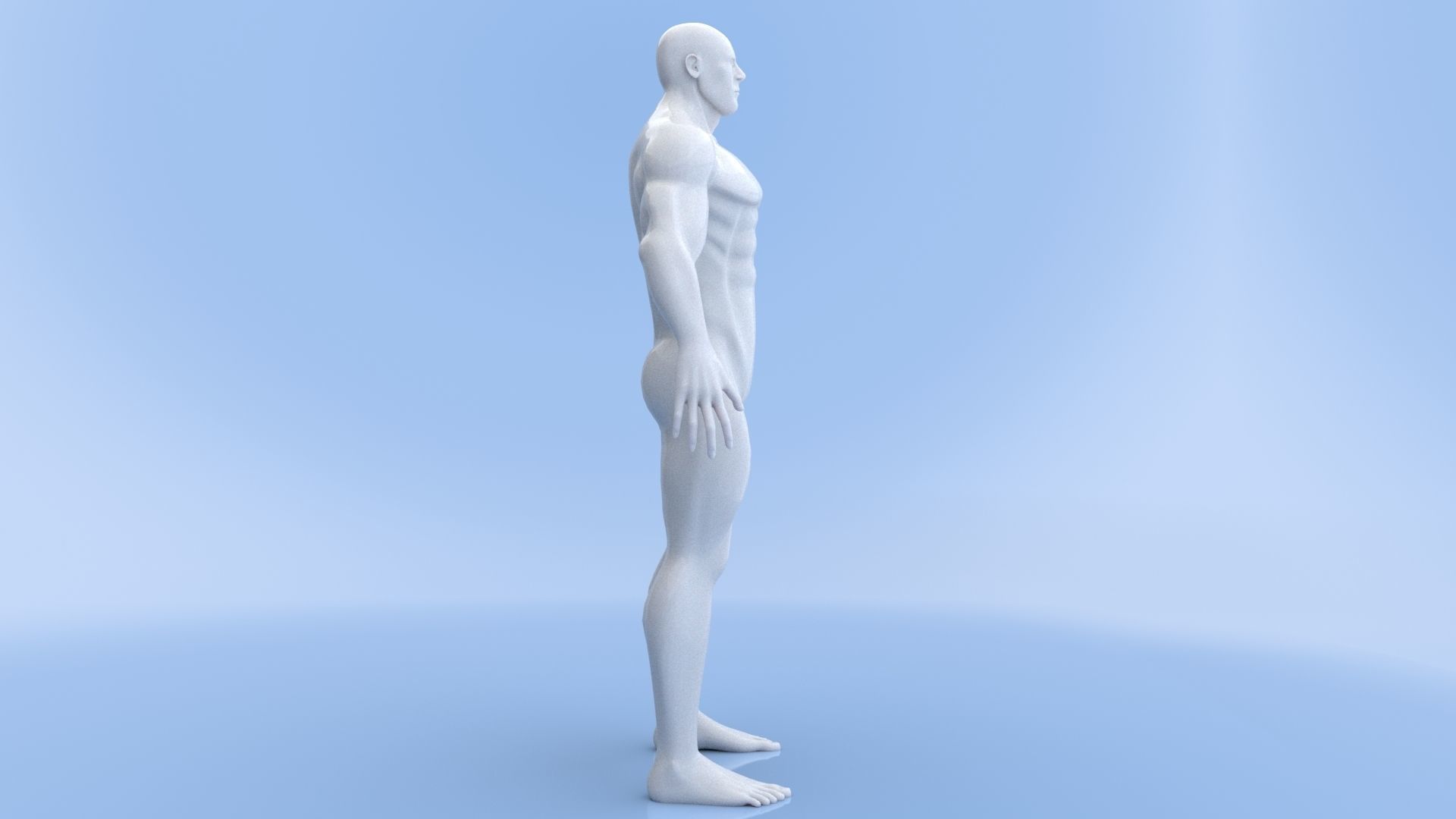 Male Base Mesh Low-poly 3D model_20