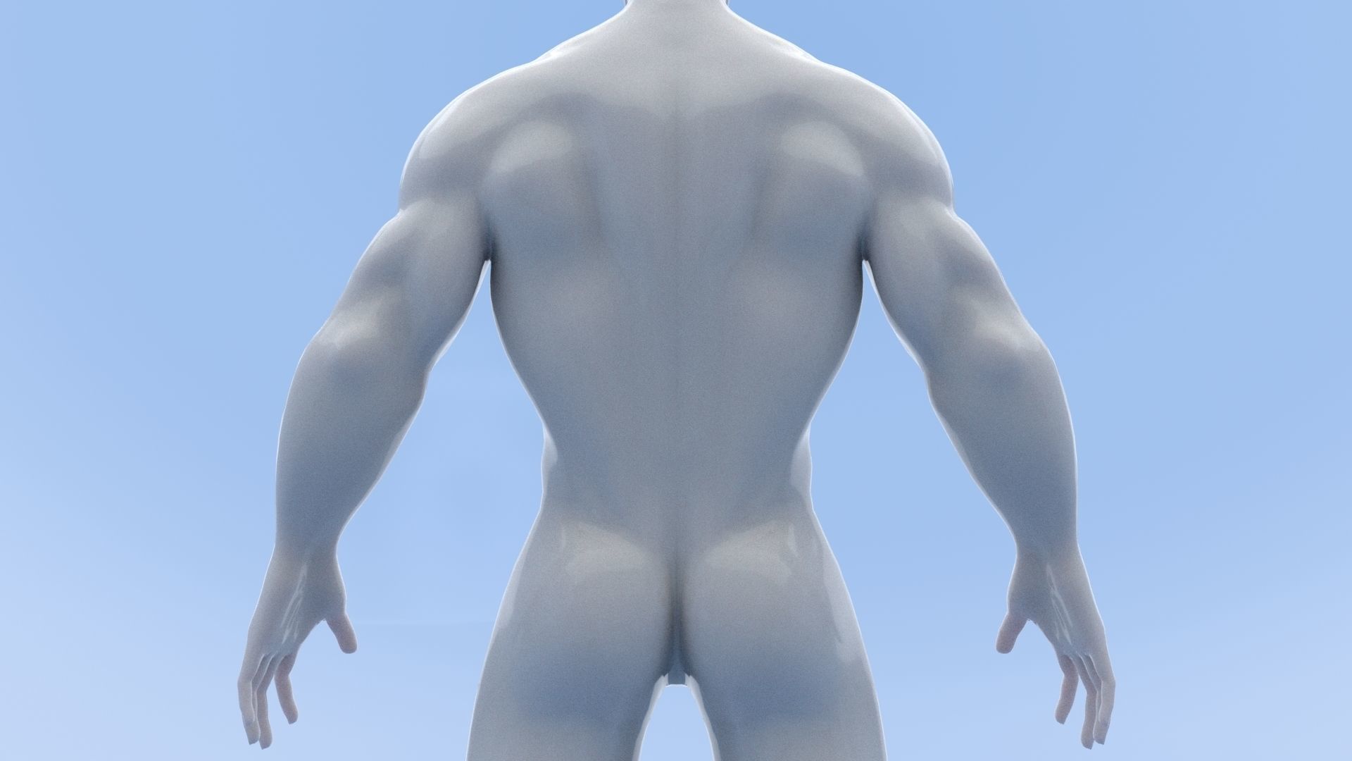 Male Base Mesh Low-poly 3D model_30
