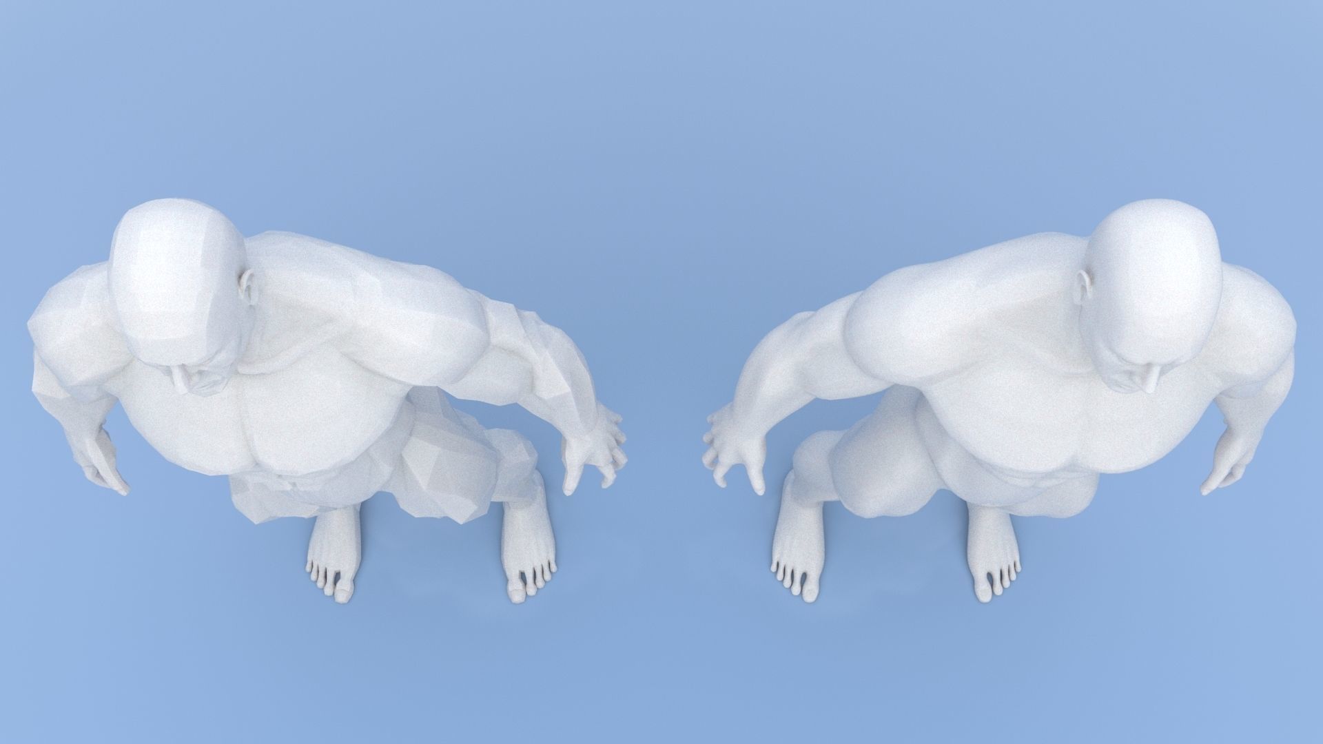 Male Base Mesh Low-poly 3D model_10