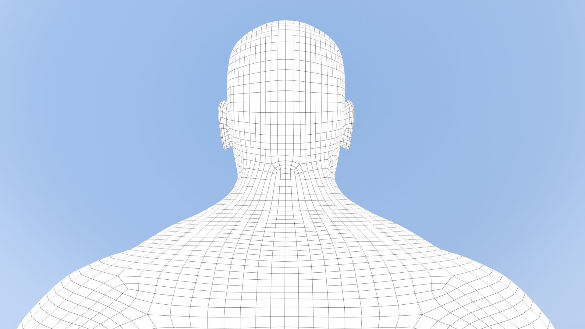 Male Base Mesh Low-poly 3D model_29
