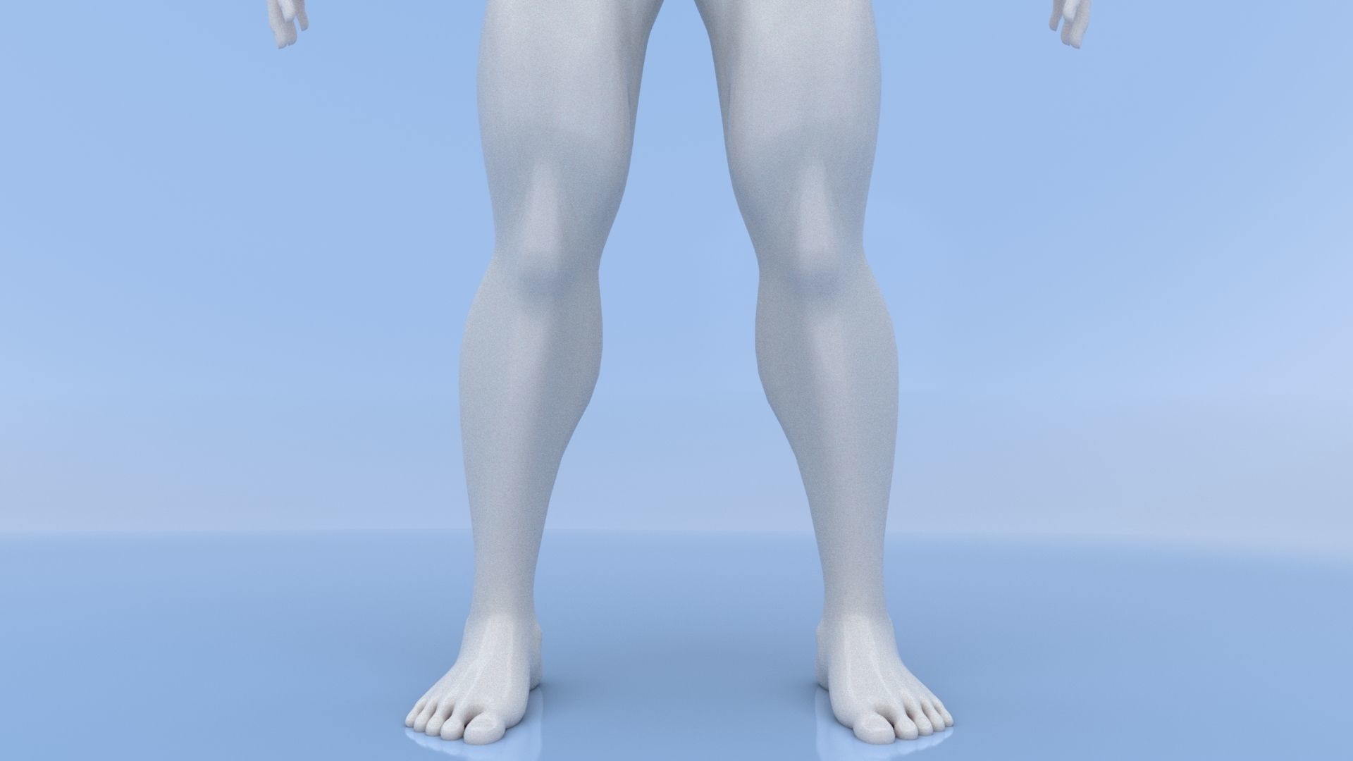 Male Base Mesh Low-poly 3D model_36