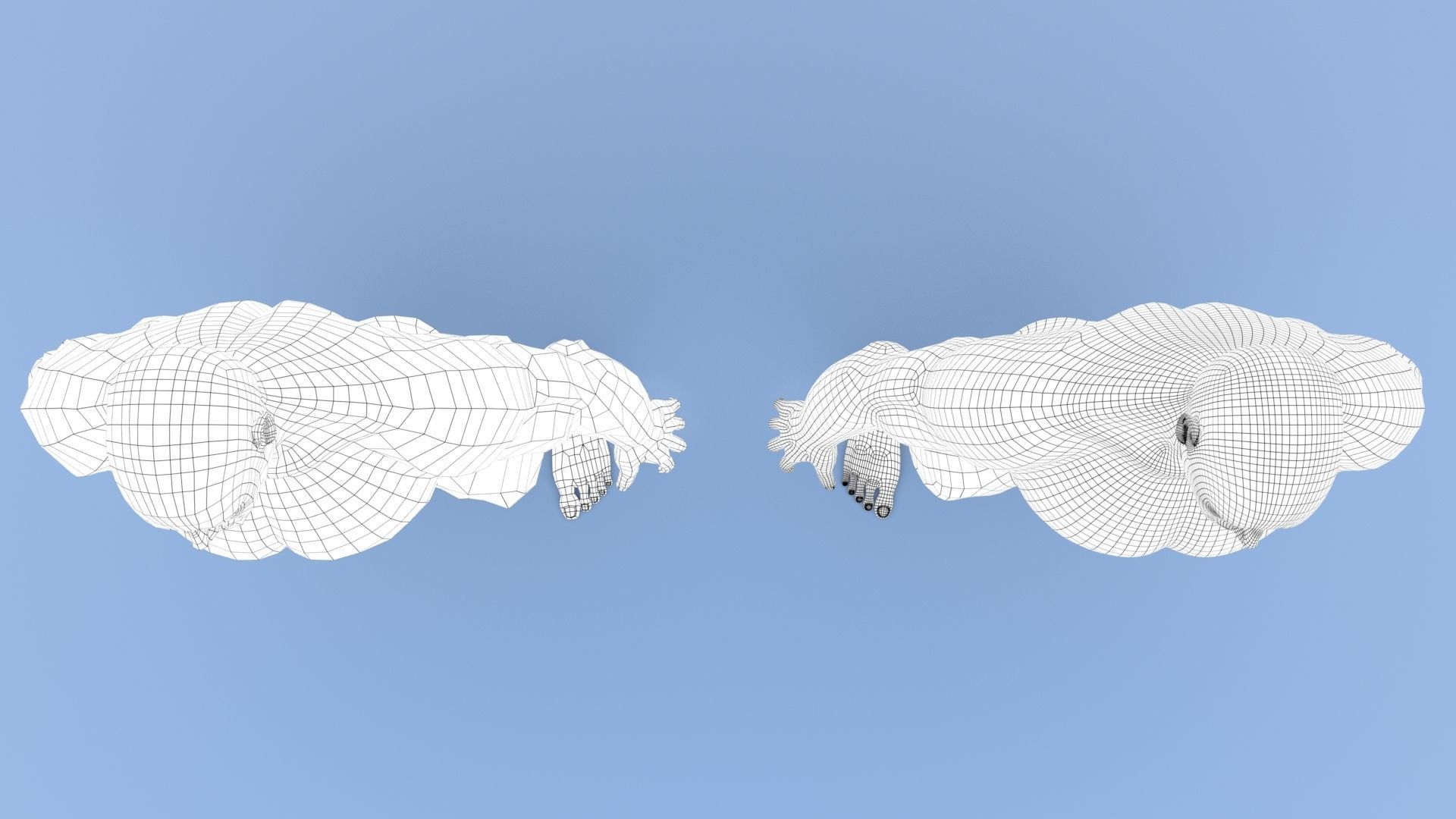 Male Base Mesh Low-poly 3D model_13