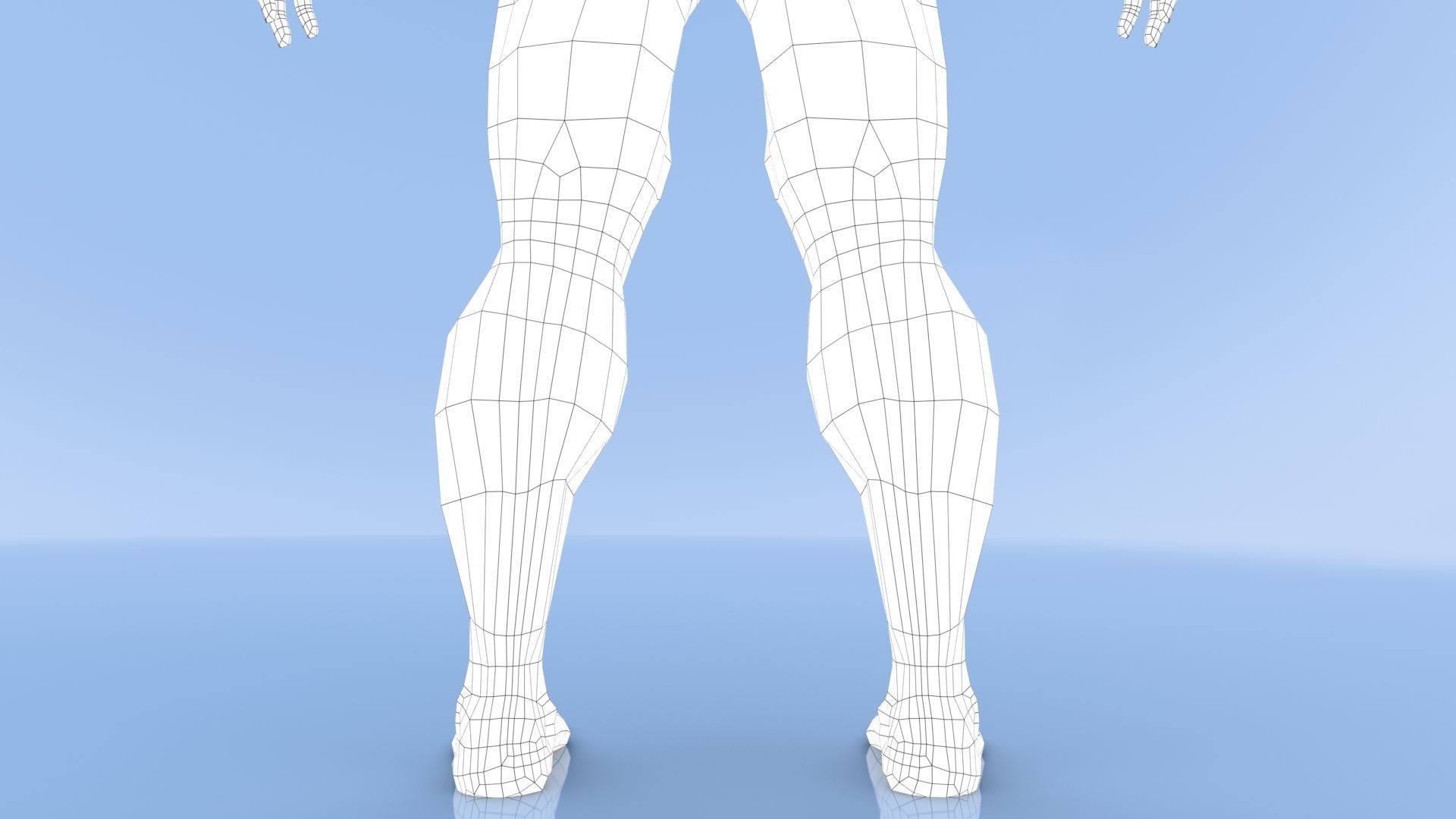 Male Base Mesh Low-poly 3D model_47