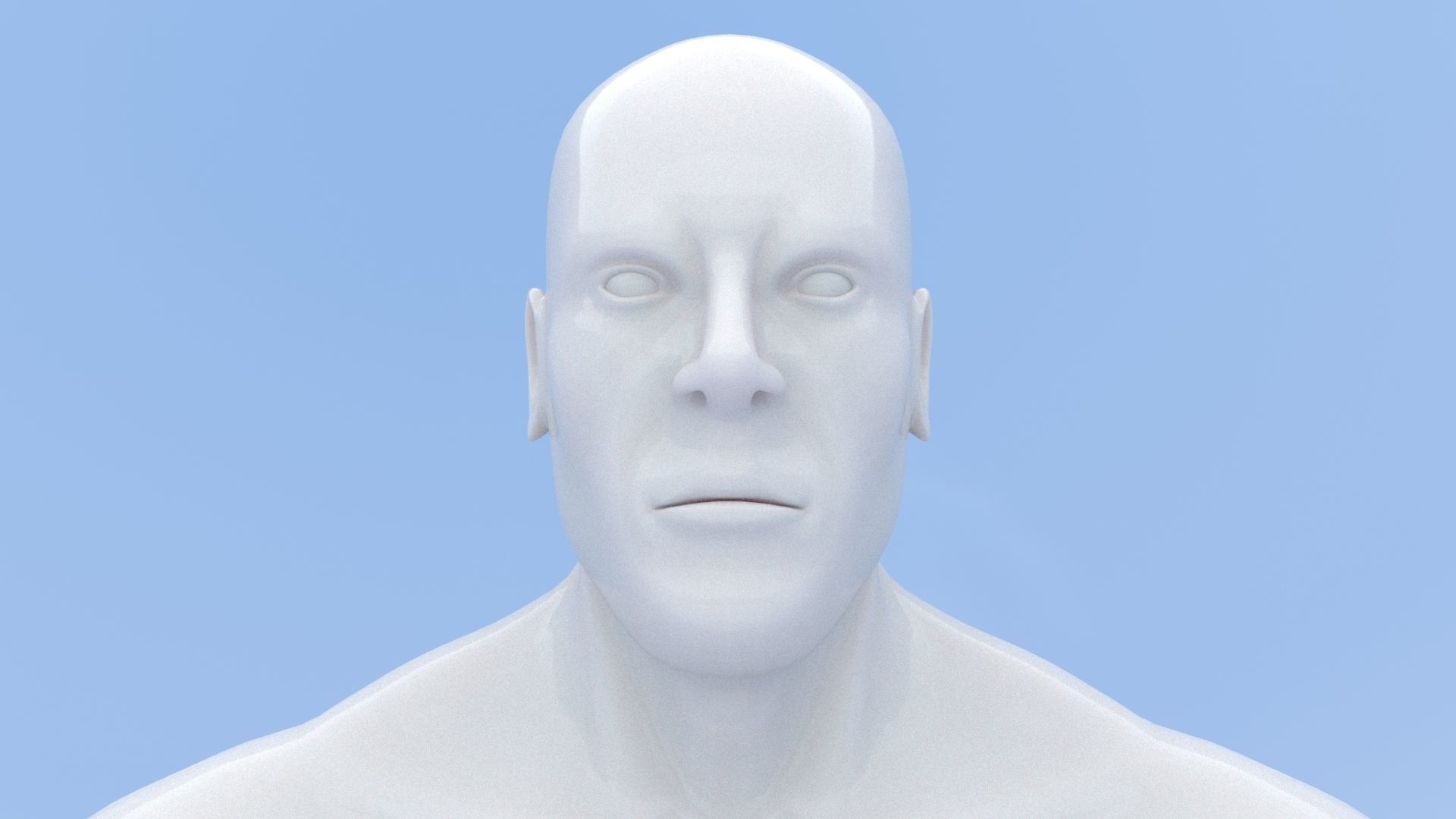 Male Base Mesh Low-poly 3D model_26