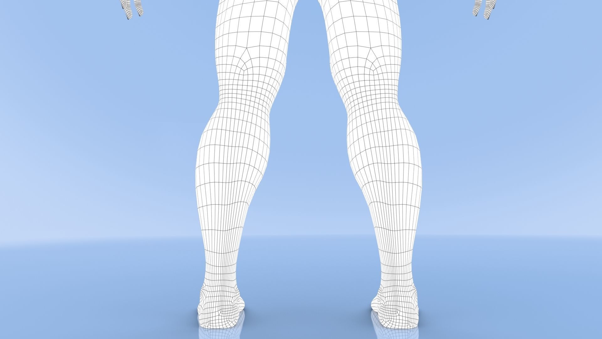 Male Base Mesh Low-poly 3D model_33