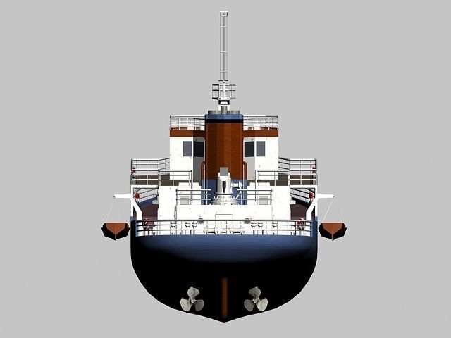 Support ship Low-poly 3D model_22