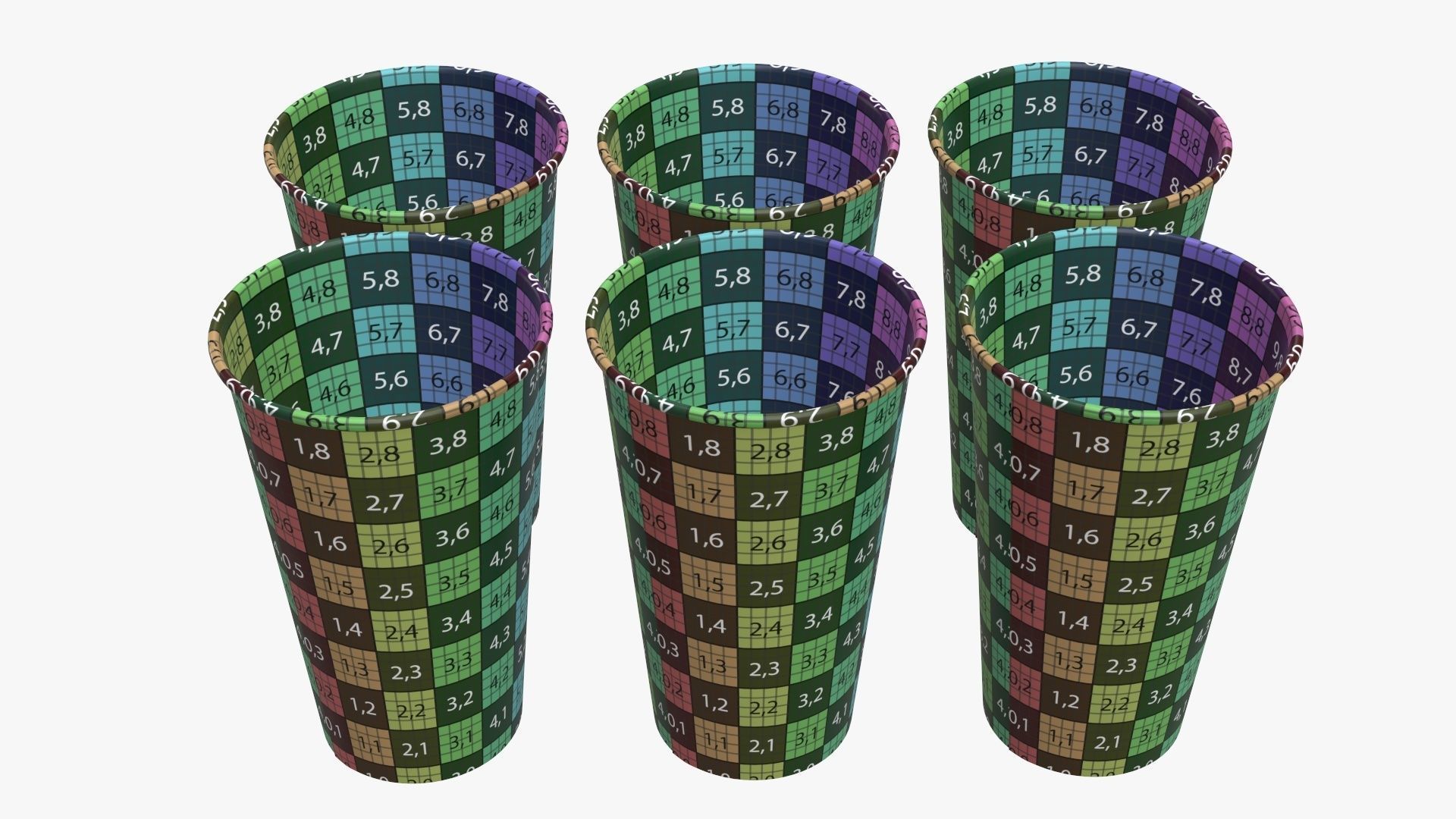 Recycled paper coffee cup lid and holder 01 3D model_16