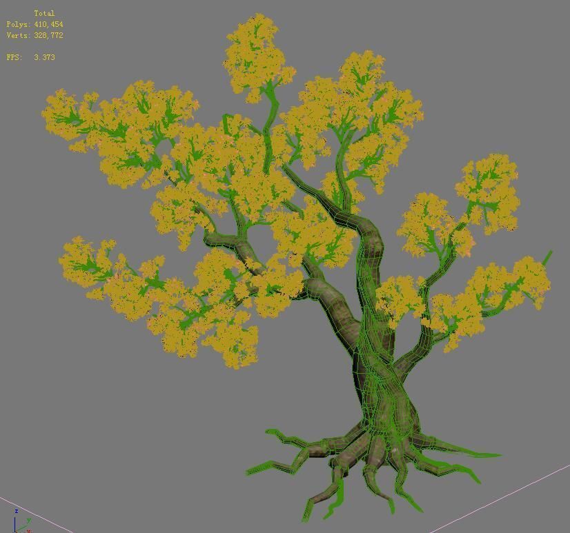 Forest - Peach Blossom Tree 02 3D model_1