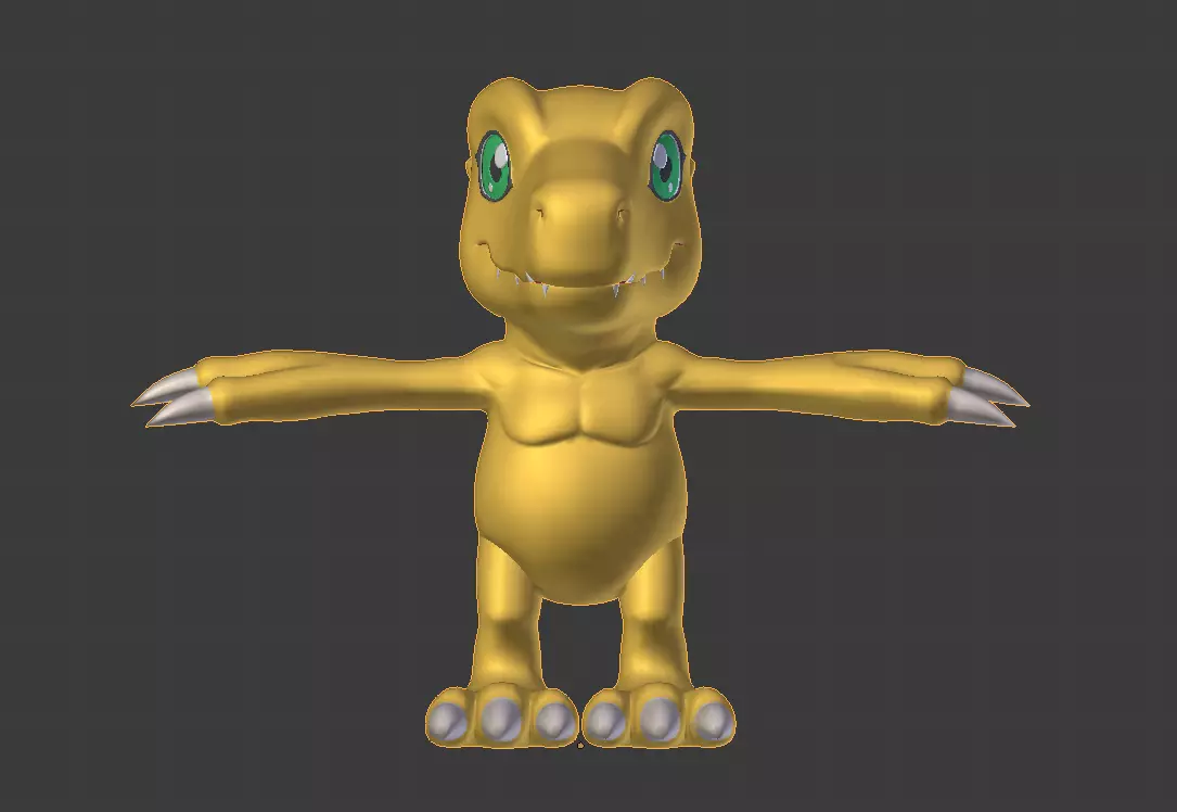 Digimon - Agumon Low-poly 3D model_0