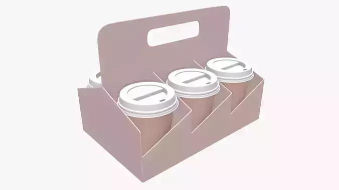 Recycled paper coffee cup lid and holder 02