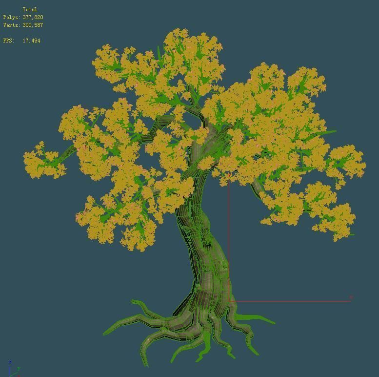 Forest - Peach Blossom Tree 04 3D model_4