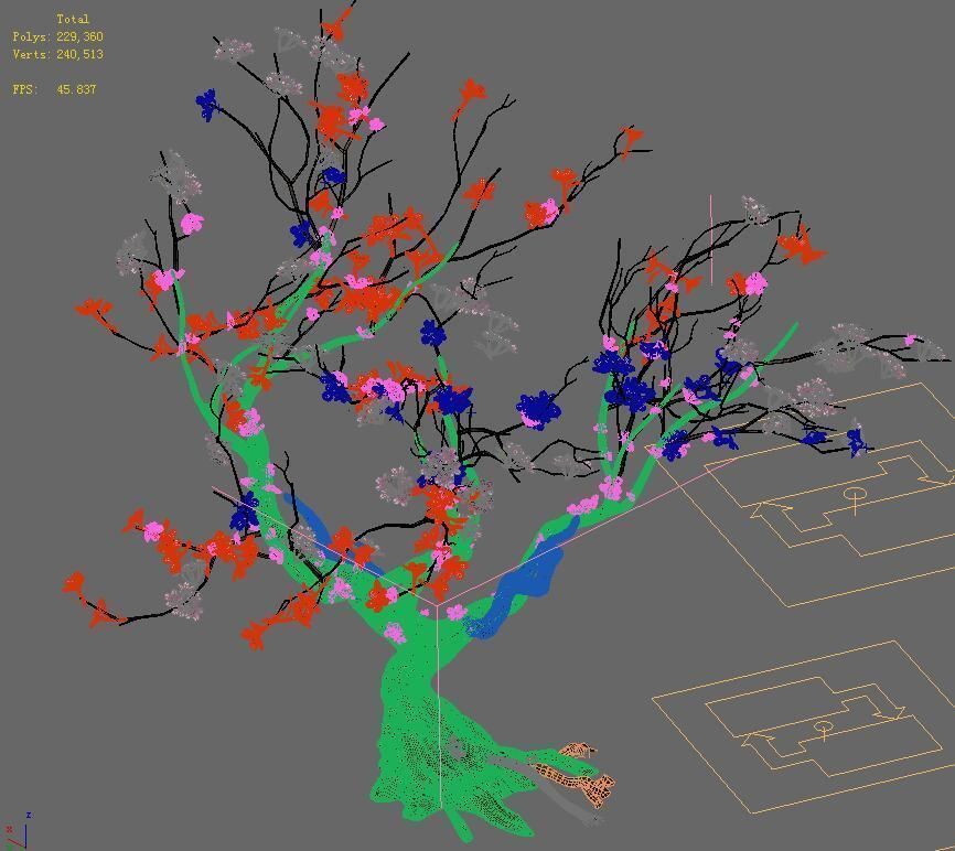Forest - Peach Blossom Tree 21 3D model_6