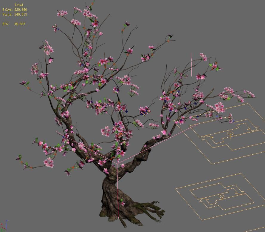 Forest - Peach Blossom Tree 21 3D model_5