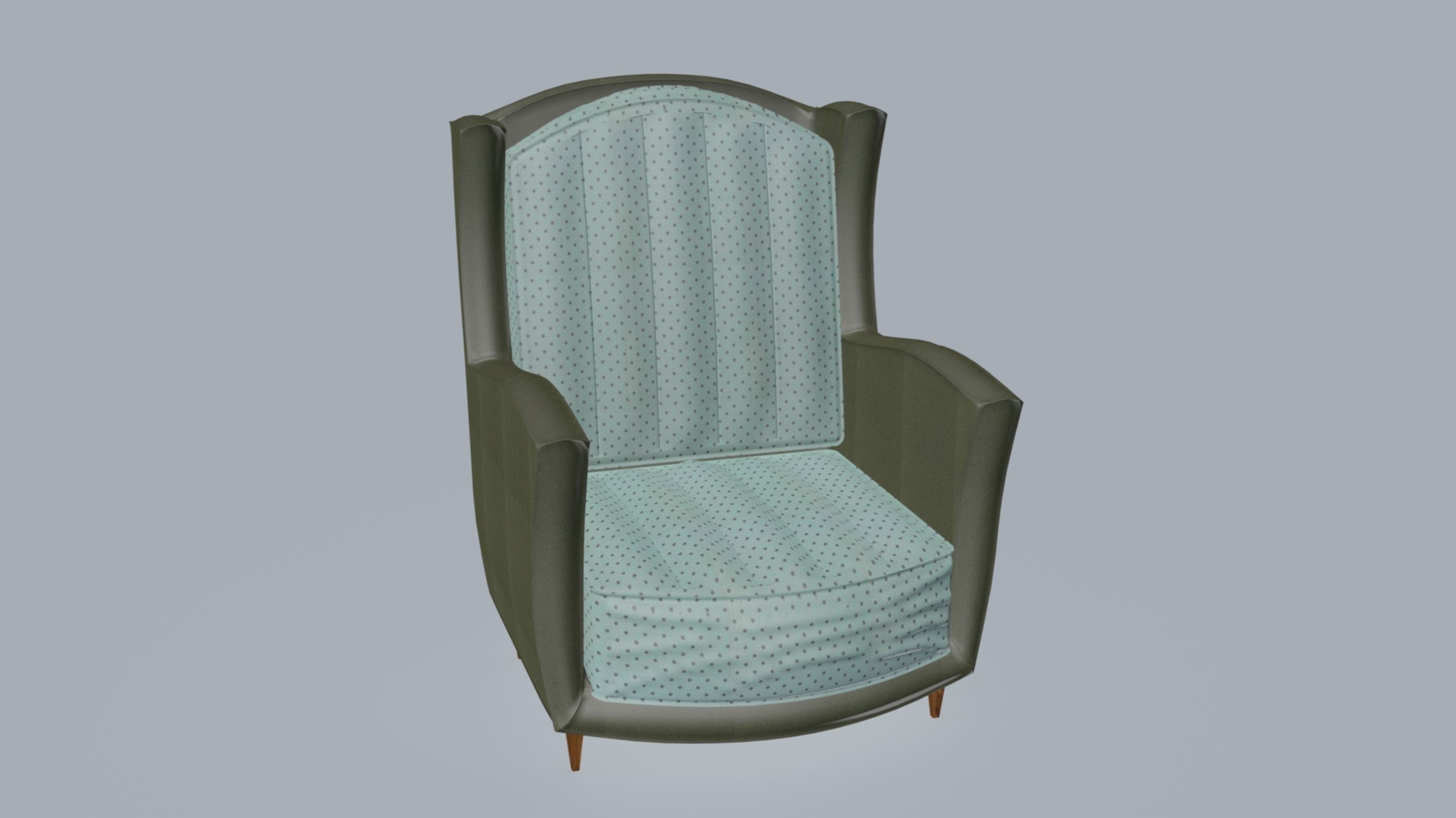 Torino Armchair 3D model_2